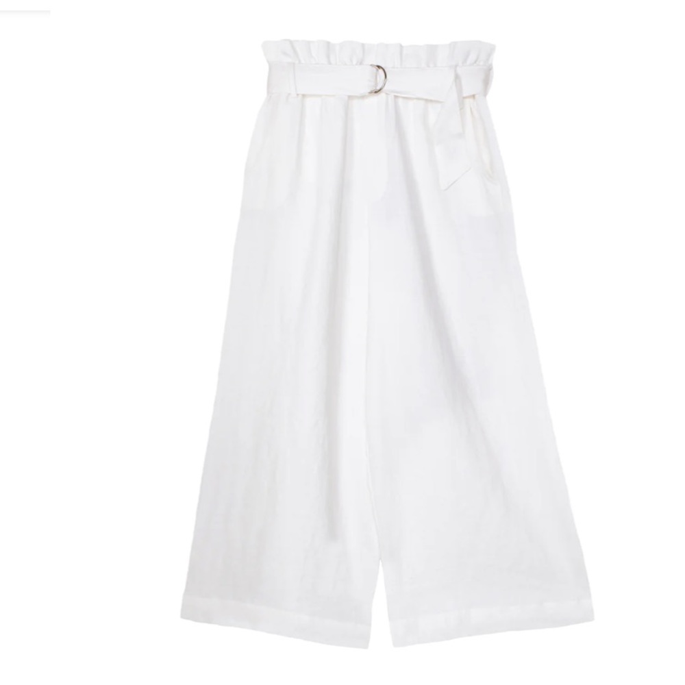 MIKOH Laguna Belted pant in Bone Linen NWT Size M / MIKOH Size 2